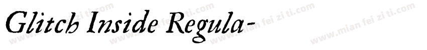 Glitch Inside Regula字体转换